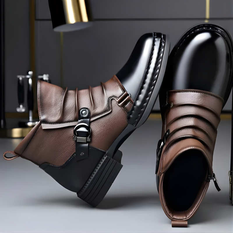 Zamran - Vintage Leather Ankle Boots