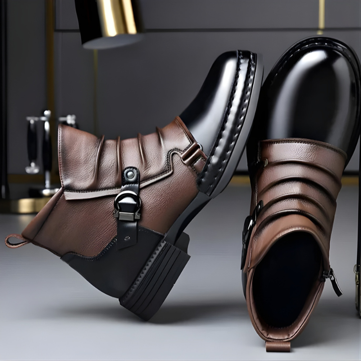 Zamran - Vintage Leather Ankle Boots