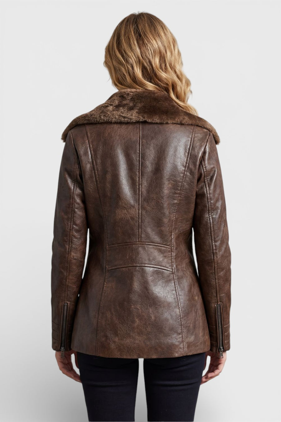 Mystara - Sheepskin Lined Leather Jacket