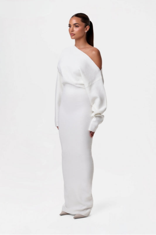 Trina - Off Shoulder Sweater Dress