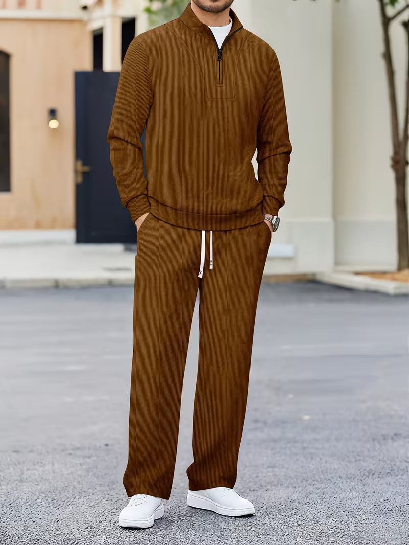 Milierix - Quarter-Zip Two-Piece Tracksuit Set