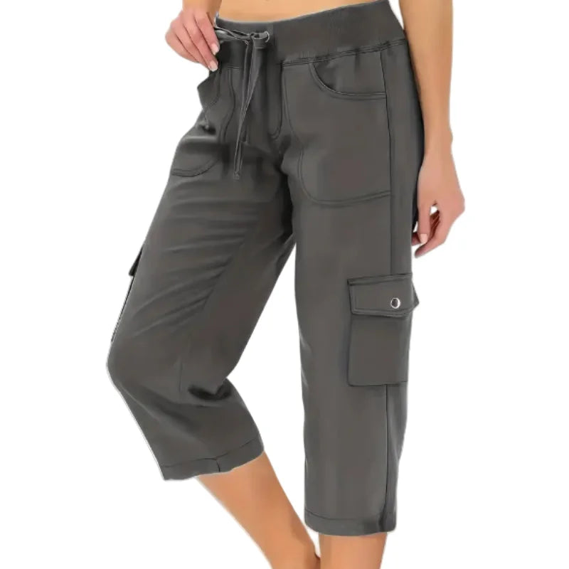 Mileni - Comfortable High-Waist Capri Pant With Practical Pockets