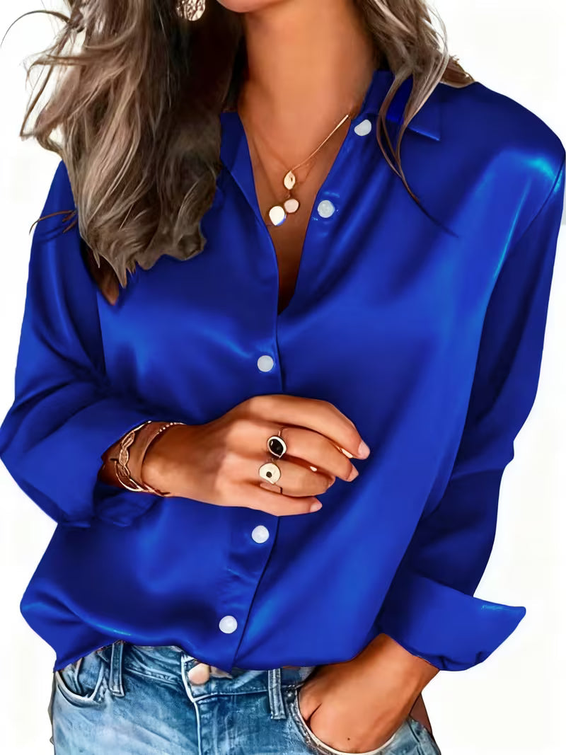 Kelina - Long Sleeve Button-Up Shirt