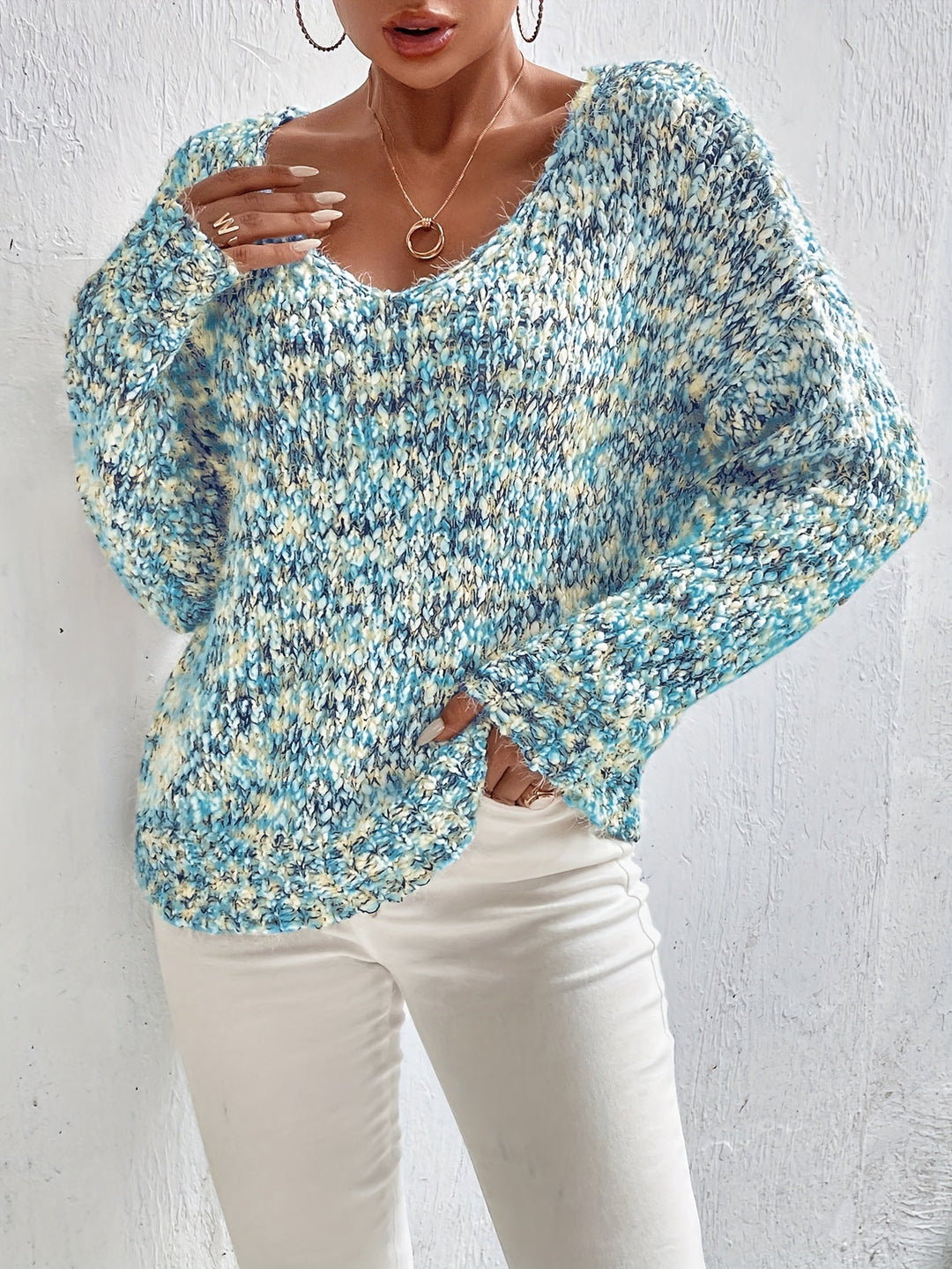 Chryselda - Casual Long Sleeve Knitted Sweater