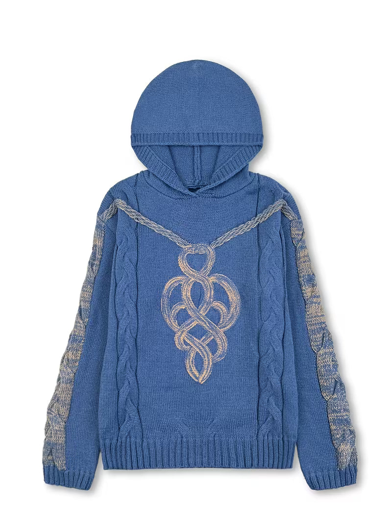 Cypriana - Elegant Knitted Sweater With Hood