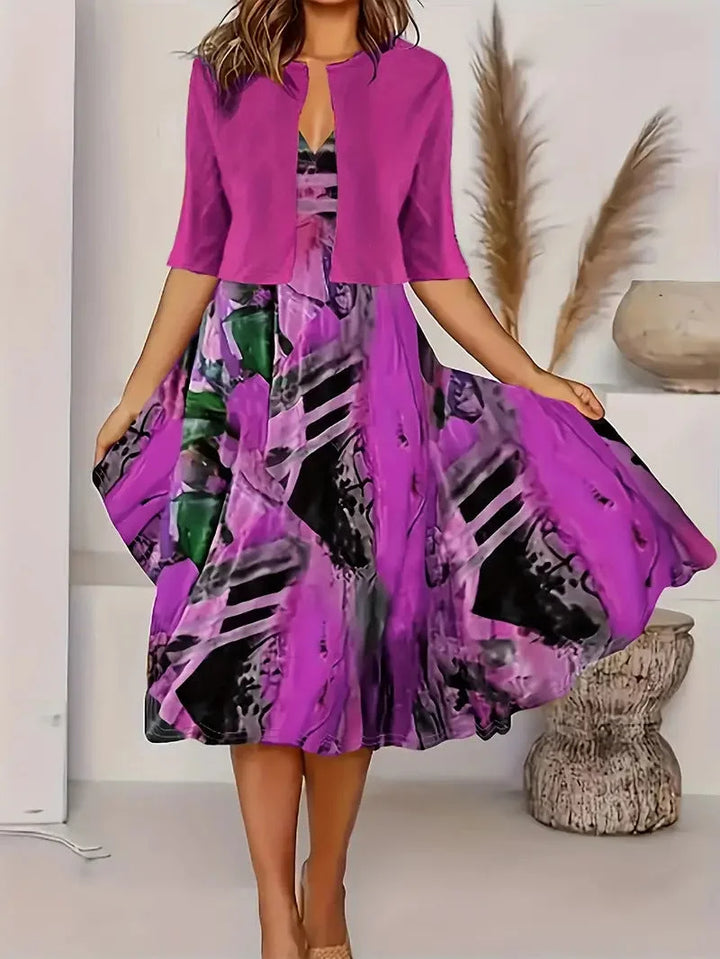 Vainoana - Elegant Long Skirt Two Piece Set