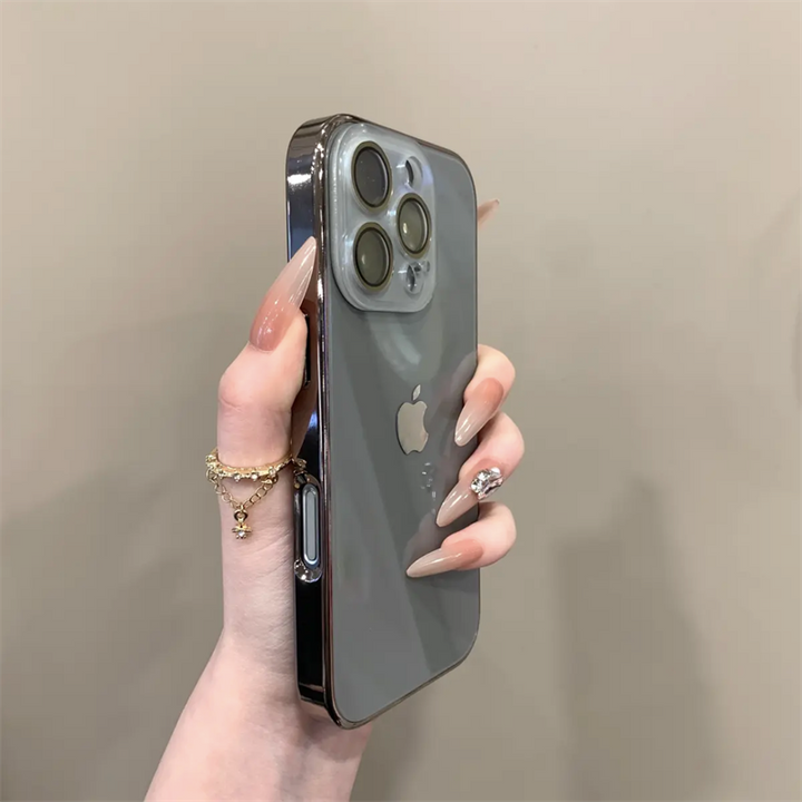 Chromelux – Premium Electroplated Glass Lens Case For iPhone
