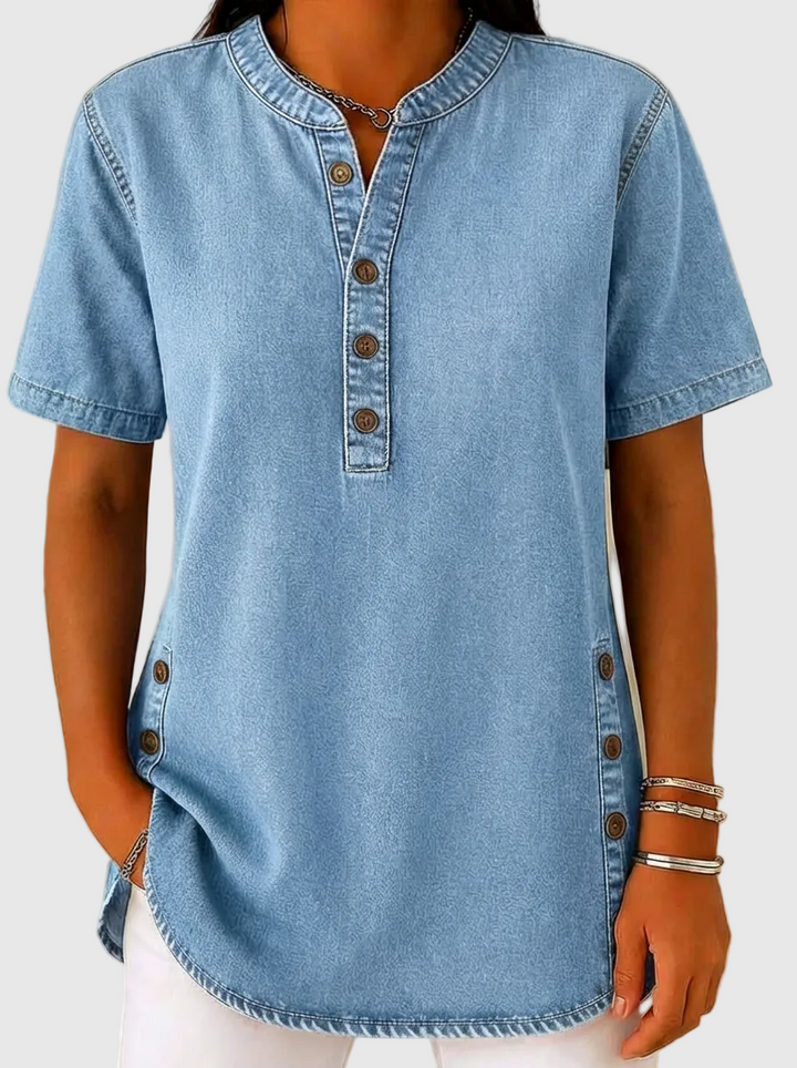 Julina - Denim Blouse With Loose Fit