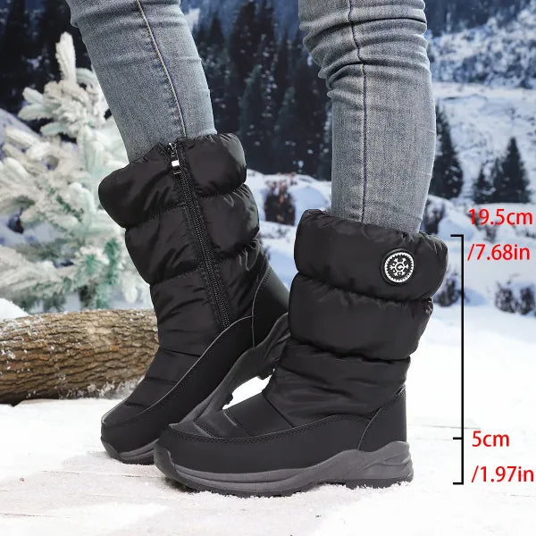 Neria - Snow Boots With Side Zipper