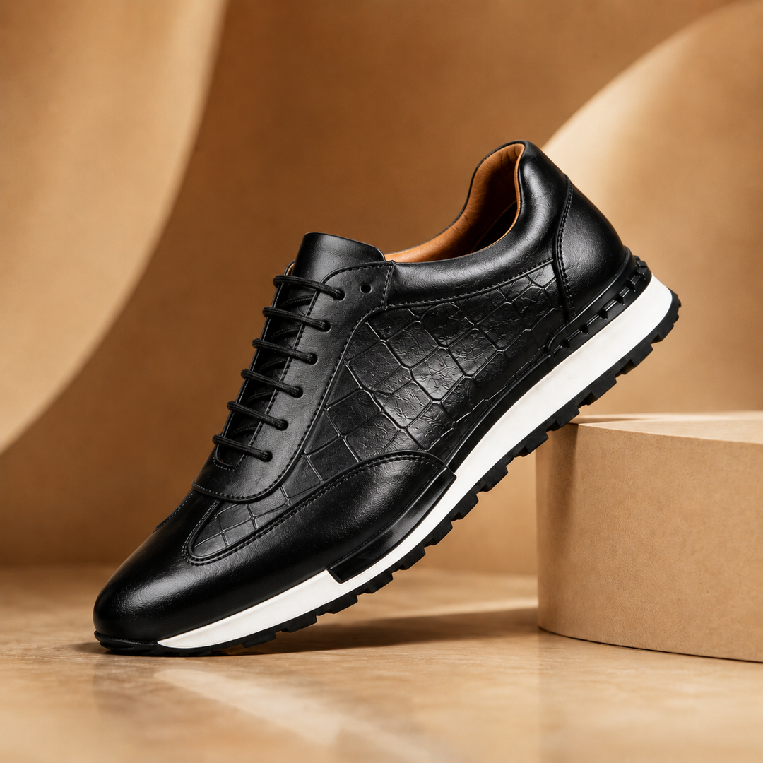 Raffar - Lace Up Leather Sneakers