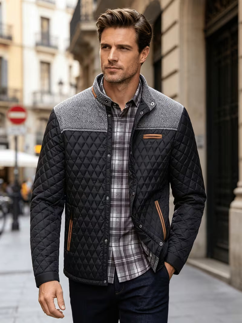 Raffin - Diamond Patchwork Puffer Jacket