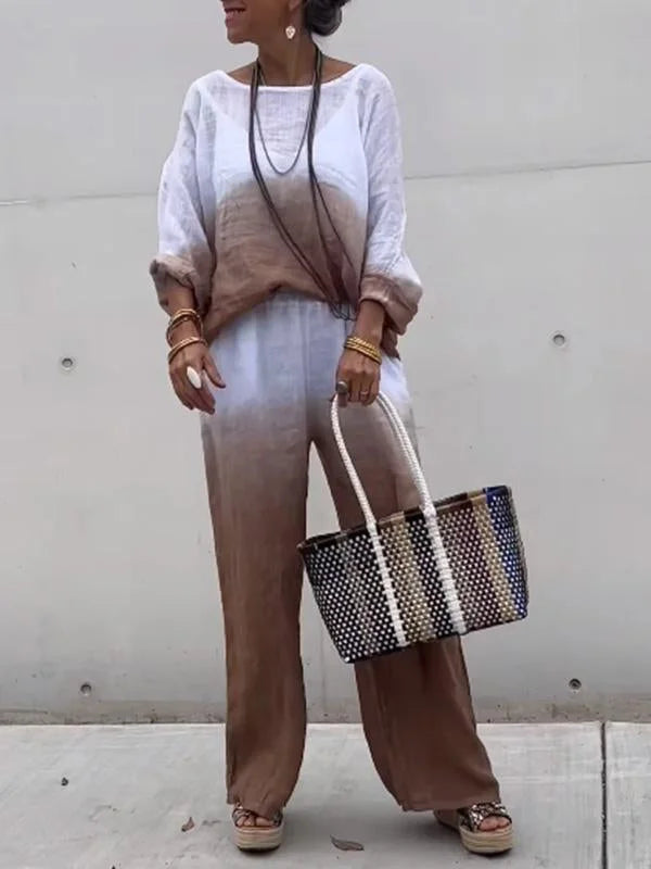 Raminta - Stylish Two-Piece Set Made Of Cotton And Linen