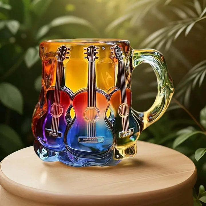 MelodyMug - Rainbow Stained Glass Guitar Mug