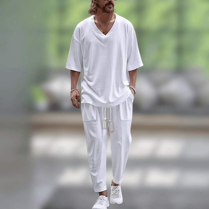 Meletios - Short Sleeve Two Piece Set