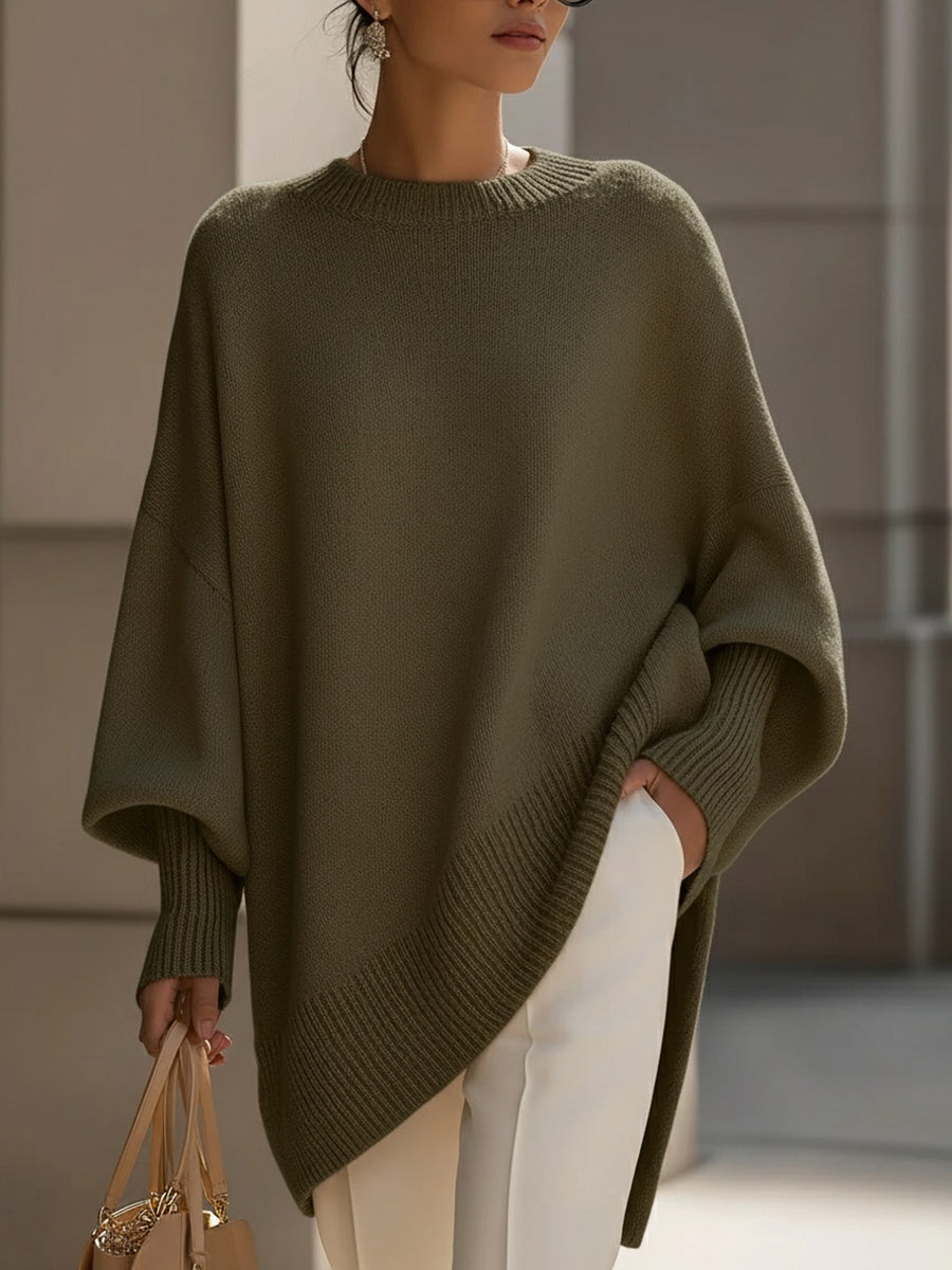 Phobe – Oversized Asymmetric Knitted Sweater