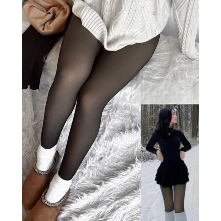Valesia - Fleece Lined Translucent Tights