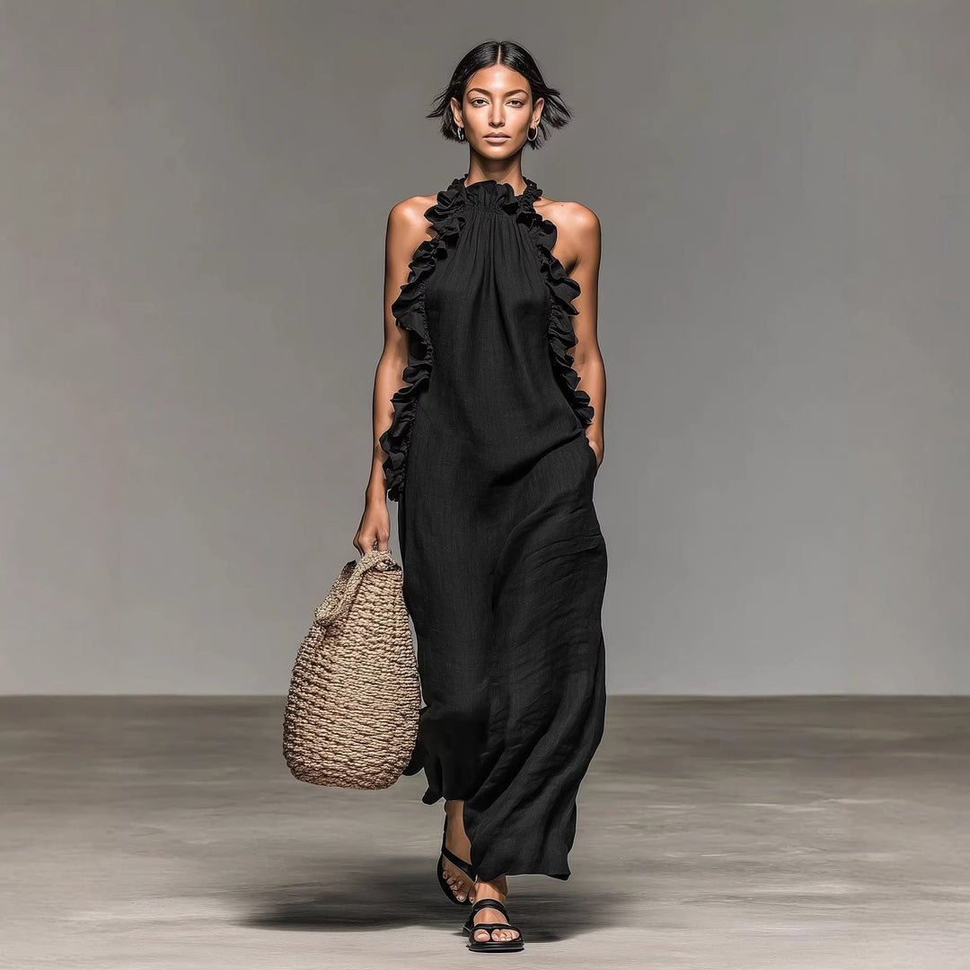 Vasara - Bohemian Maxi Dress With Ruffles