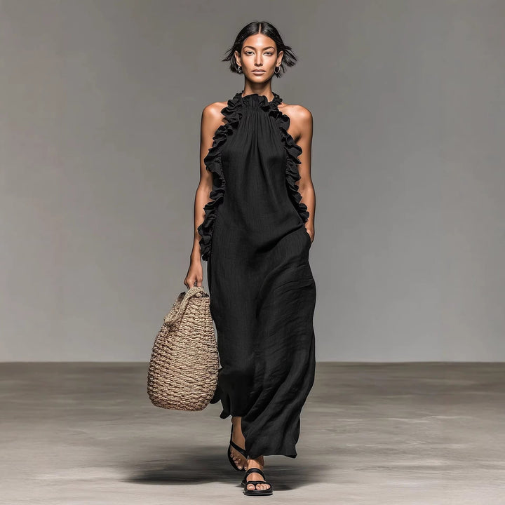 Vasara - Bohemian Maxi Dress With Ruffles
