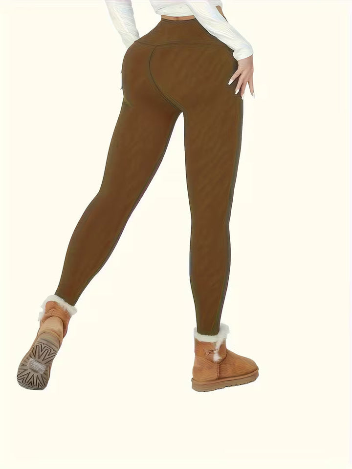 Clarelle - Thermal Fleece Lined High Waisted Leggings