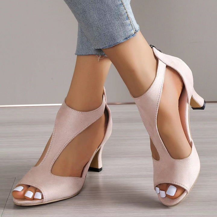 Kalysha - Fish-Shaped Back Zipper Heels