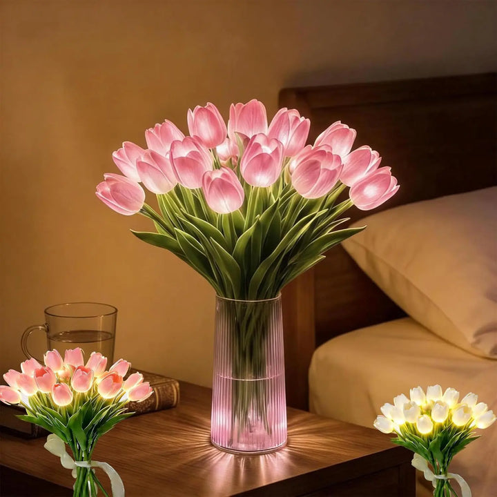 Petaluxe - Elegant LED Flower Vase Light For Cozy Home Decor