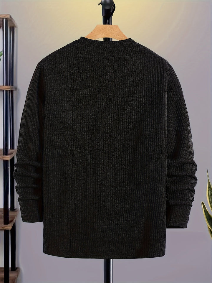 Jocor - Ribbed Knit Sweater With Crew Neck
