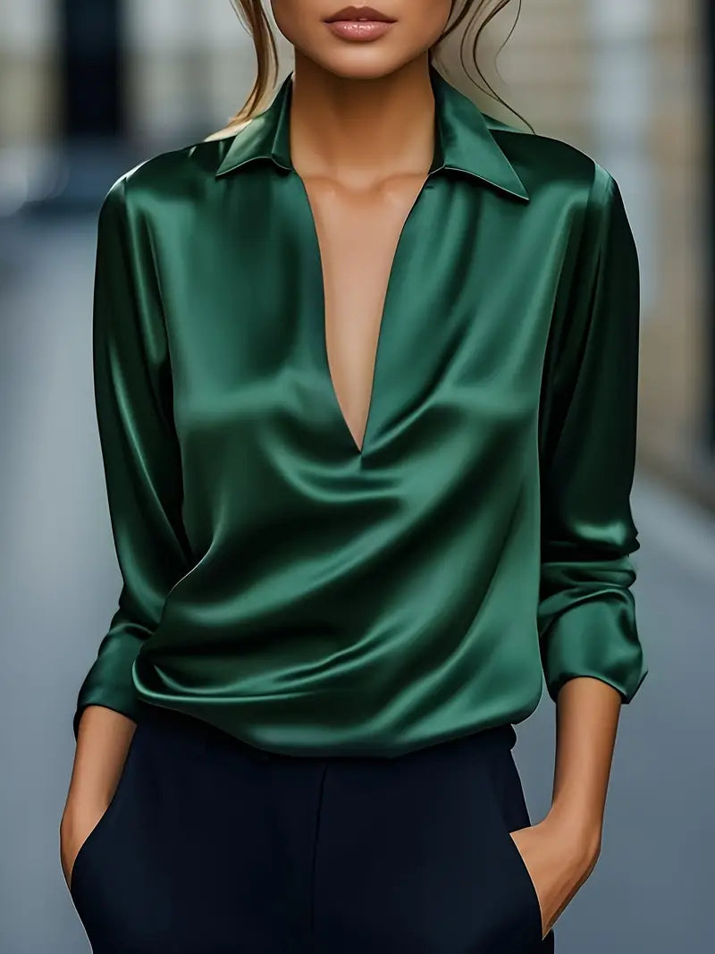 Nadene - Premium V-Neck Blouse
