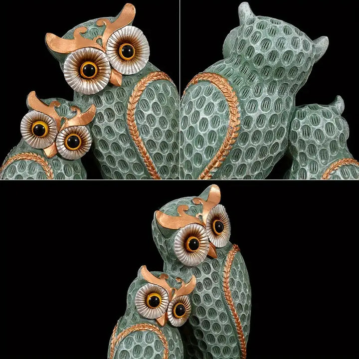 EchoOwlet - Modern Owl Family Figurine