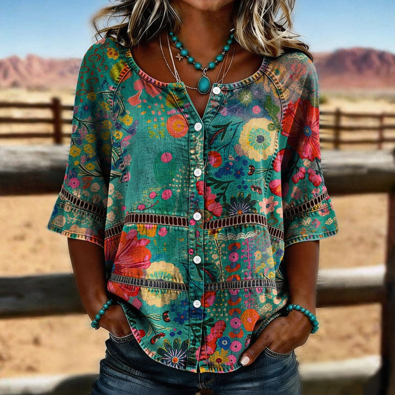 Lenny - Blouse With Floral Pattern