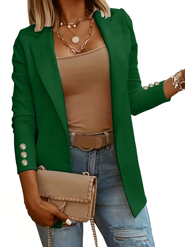 Tatjanita - Long sleeve Decorative Button Blazer