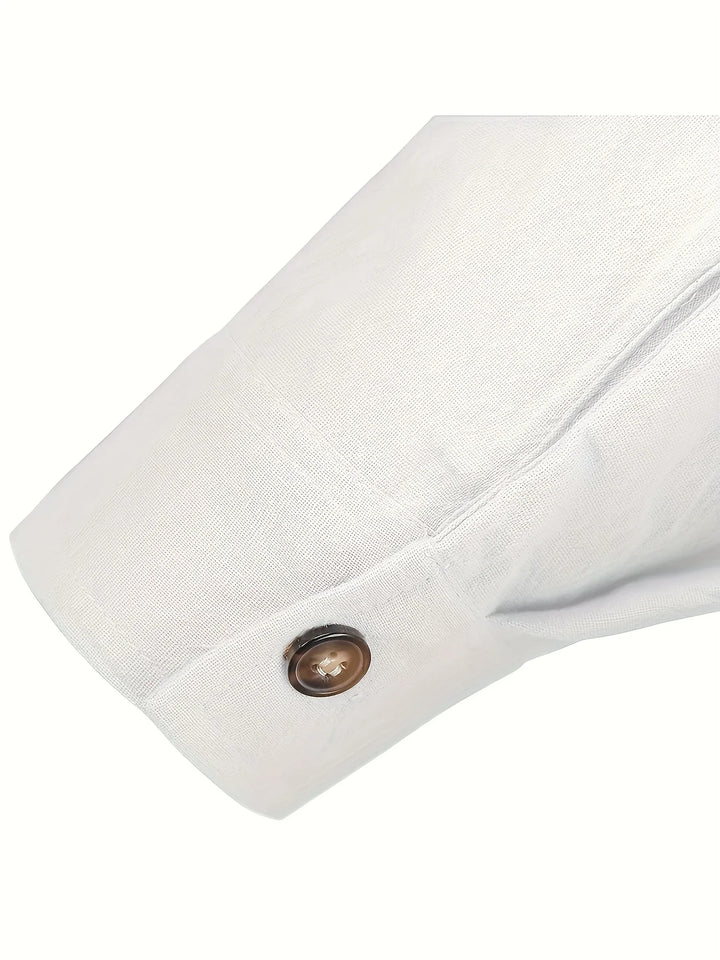 Shayne - Lightweight Cotton Linen Long Sleeve Shirt