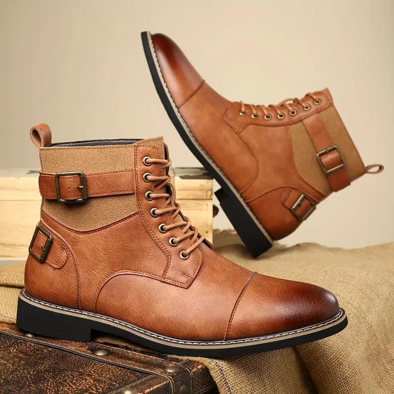 Dylan - Casual Ankle Boots With Buckle