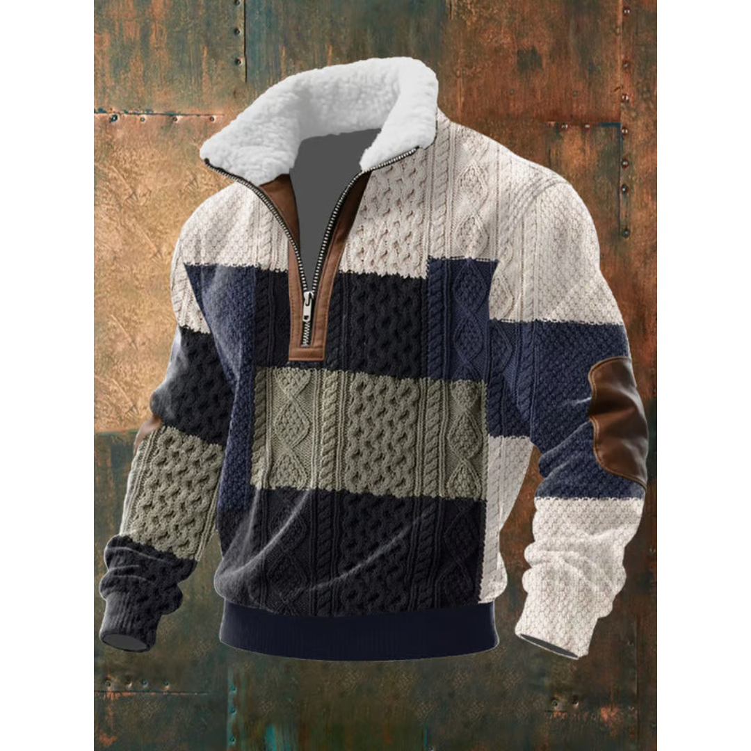 Ibrahima - Fleece Turtleneck Sweater With Zipper