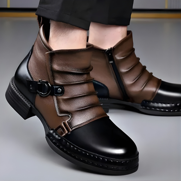 Zamran - Vintage Leather Ankle Boots