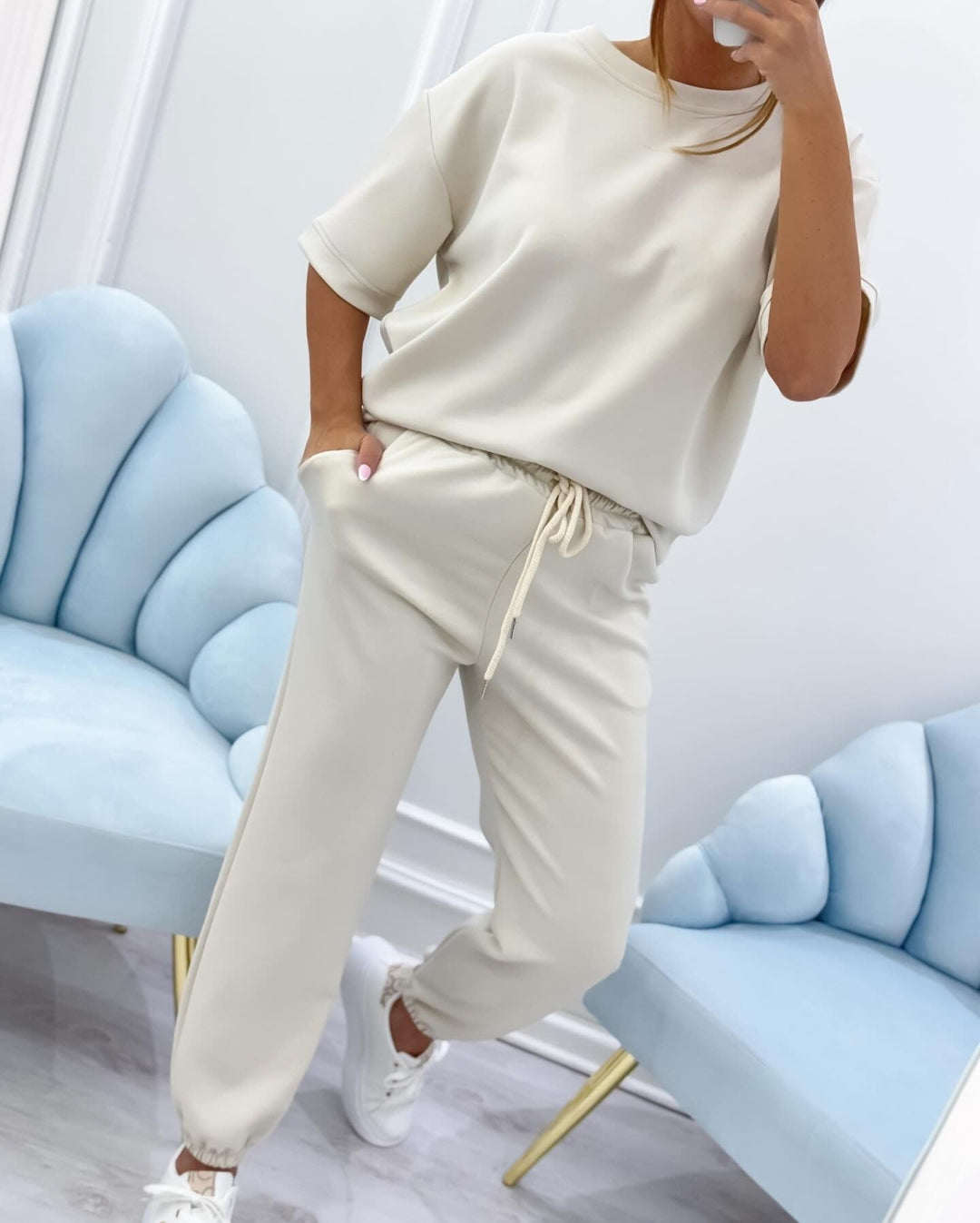 Silvina - Short Sleeve Shirt Two Piece Set