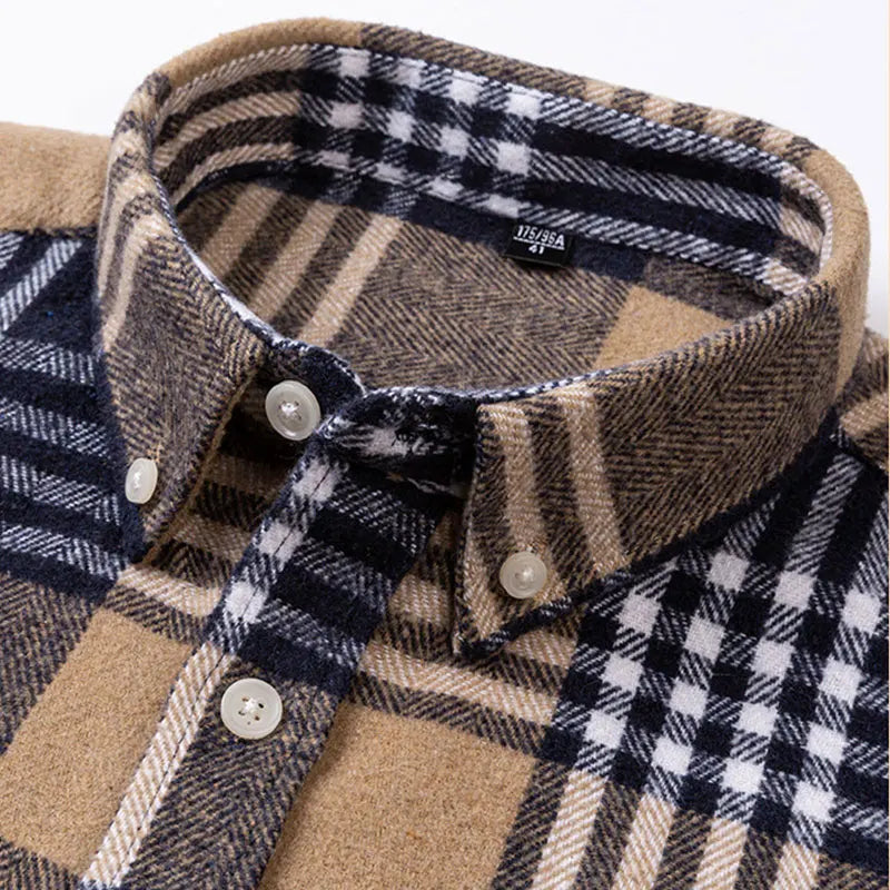 Balthar - Plaid Button-Up Long Sleeve Shirt