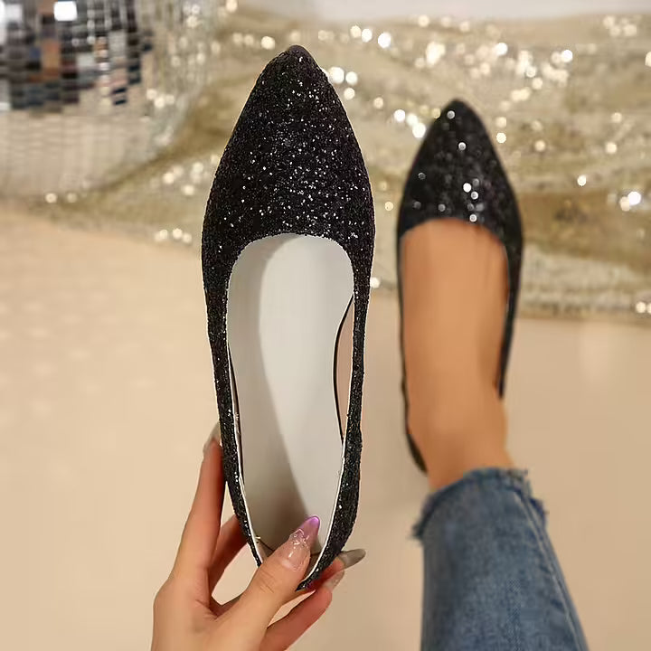 Krysten - Fashionable Glittery Pointed Toe Pumps