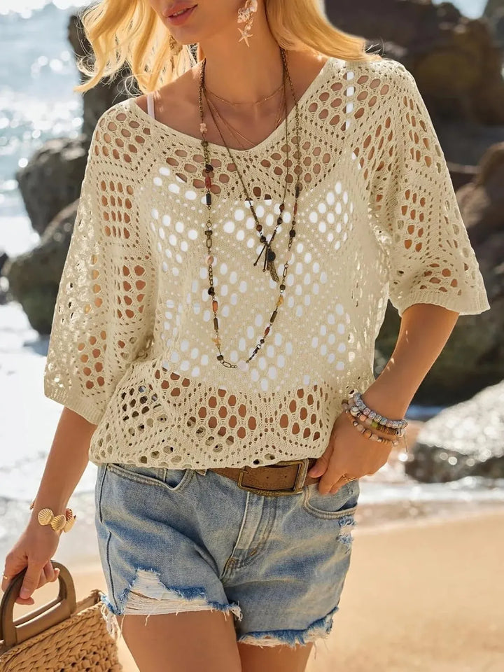 Raissa - Knitted V‐Neck Top