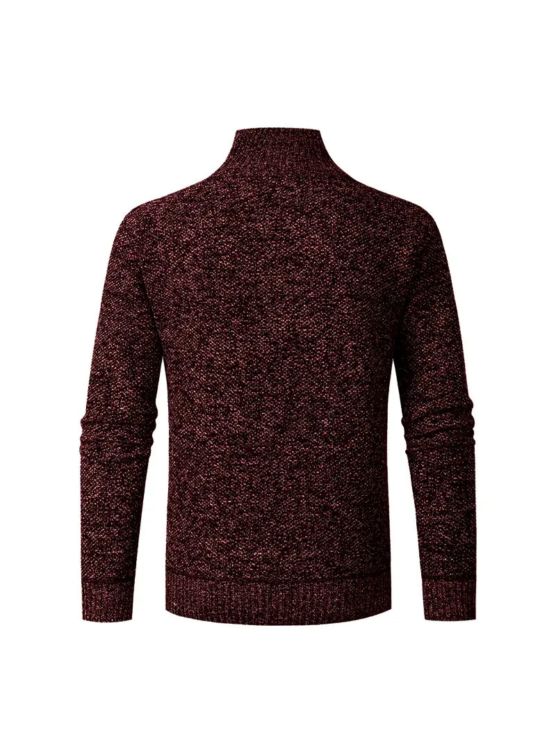 Ingram - Casual High Neck And Quarter Zip Sweater