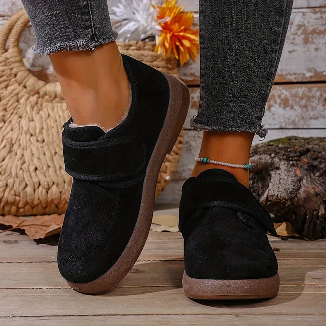 Althilana - Faux Fur Shoes With Adjustable Strap