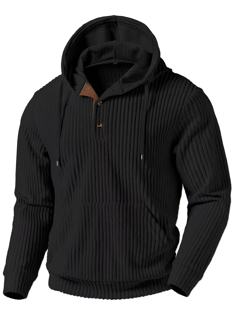 Colman - Elegant Textured Hooded Sweatshirt