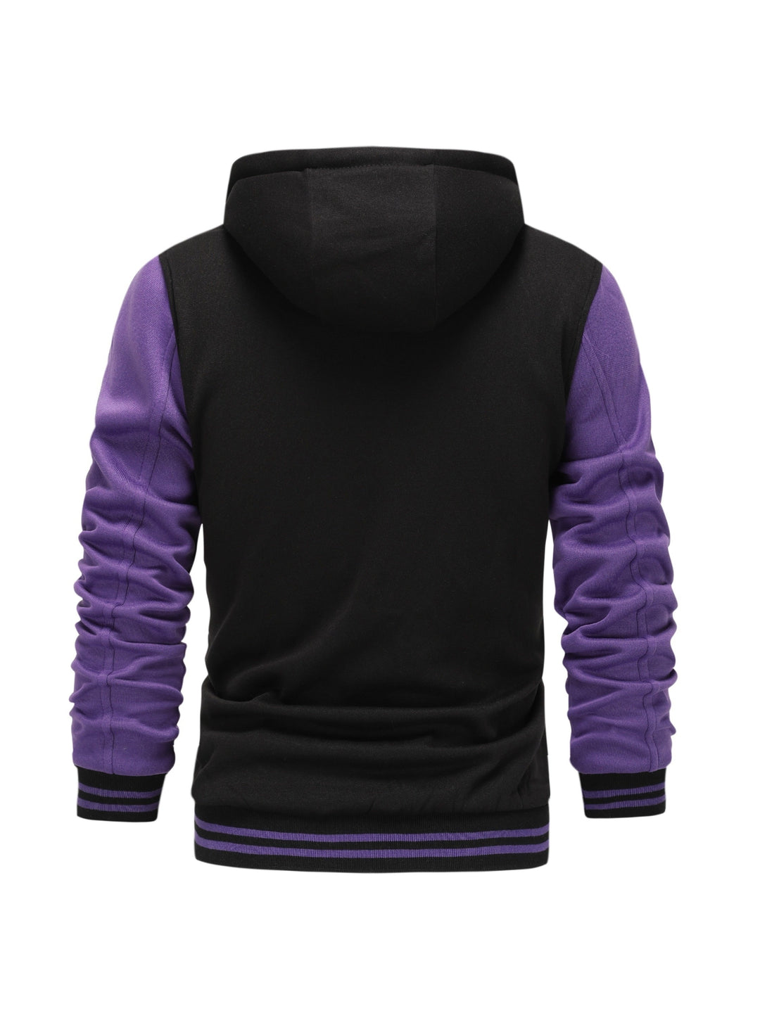 Askhat - Long Sleeve Hooded Baseball Jacket