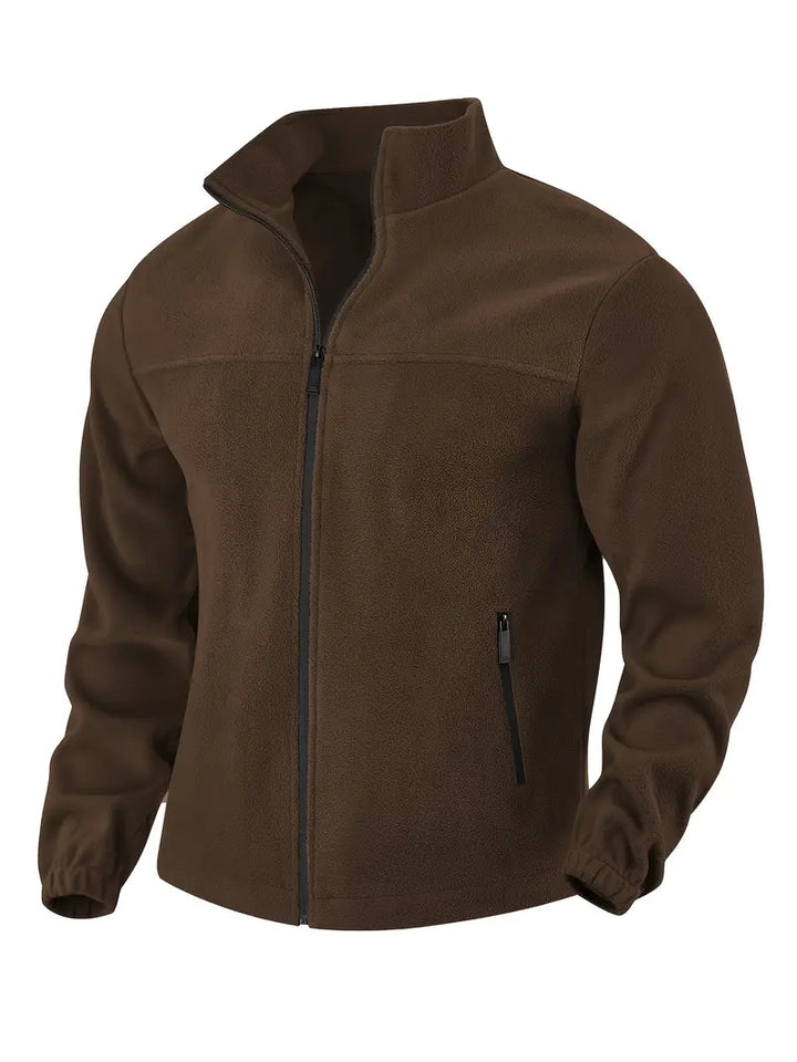 Barron - Casual Zip-Up Fleece Jacket With Pocket