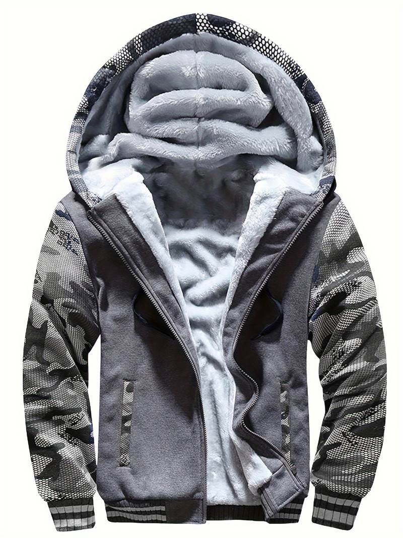 Oziel - Warm Fleece Hooded Jacket With Zipper