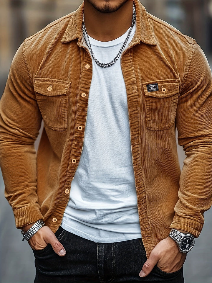 Felipe - Casual Corduroy Button Down Shirt
