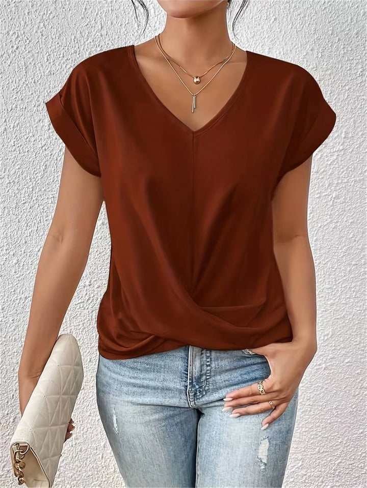Severija - Stylish V-Neck Top