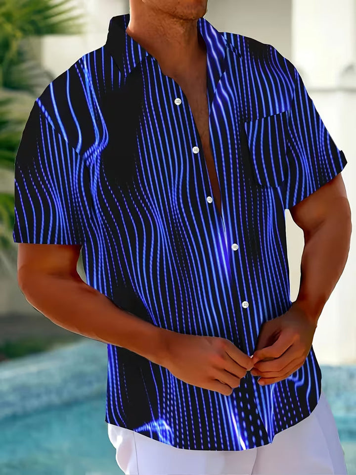 Ludwig - Casual Shirt With Art Stripe Print