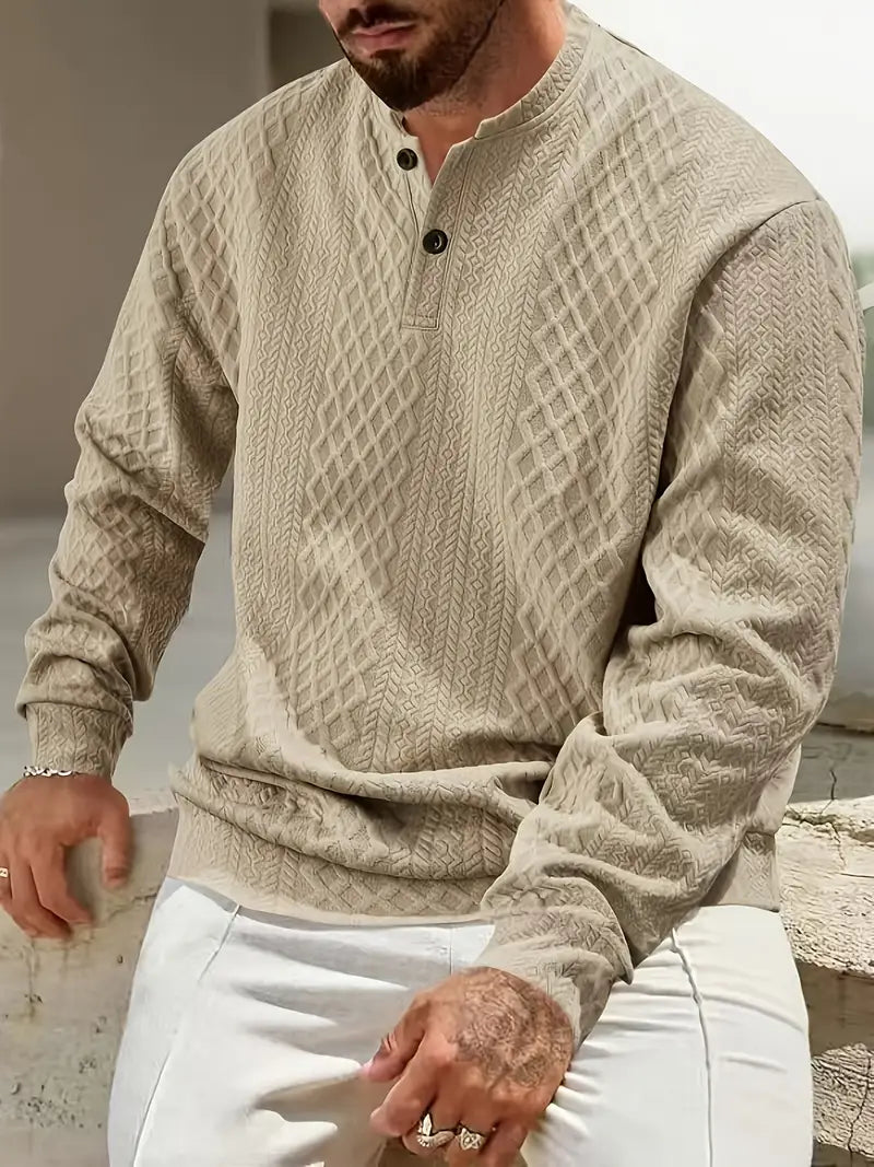 Warriner - Long Sleeve Sweatshirt With Geometric Pattern