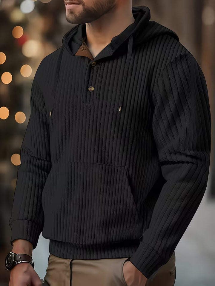 Colman - Elegant Textured Hooded Sweatshirt