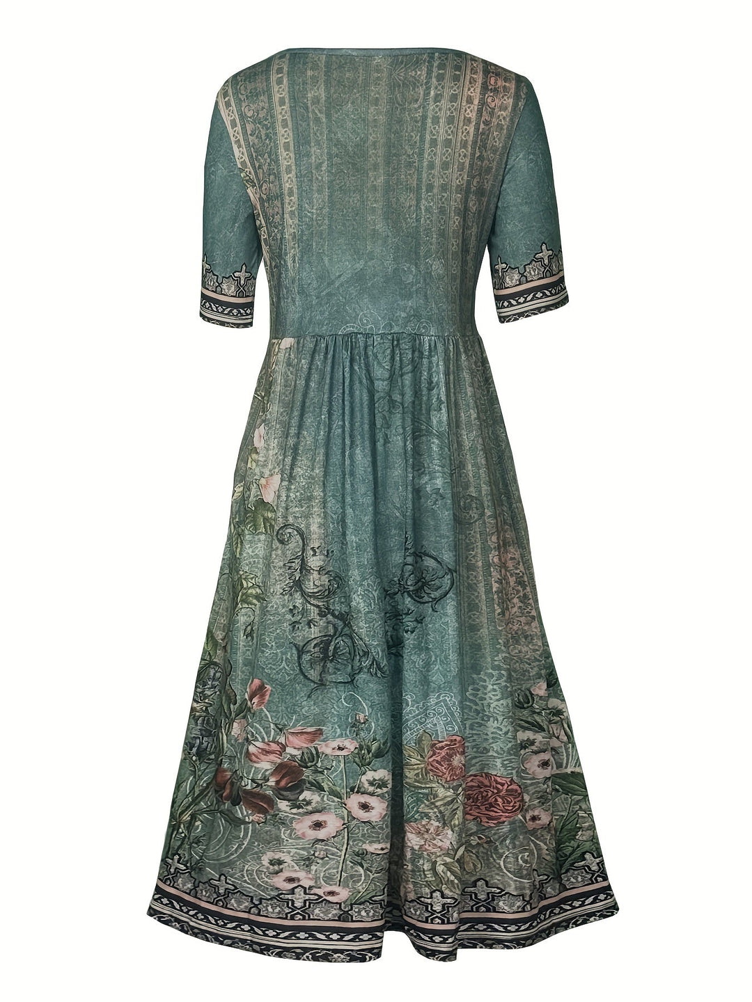 Jeeni - Short Sleeve Floral Printted Dress